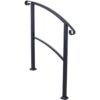 Handrails For Outdoor Steps, Fit 1 Or 3 Steps Outdoor Stair Railing, Flexible Front Porch Hand Rail, Transitional Handrails For Concrete Steps Or Wooden Stairs - Black - Image 6