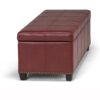 Kingsley - Large Storage Ottoman - Radicchio Red - Image 4