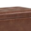 Cosmopolitan - Storage Ottoman - Distressed Saddle Brown - Image 7