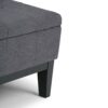 Dover - Square Coffee Table Storage Ottoman - Slate Gray - Image 4