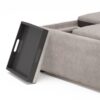 Avalon - Square Coffee Table Storage Ottoman - Distressed Gray Taupe - Image 4