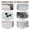 Shoe Storage Bench Cabinet With Fireproof Cushion, Double Doors And Movable Drawer For Door Entrance - White - Image 8