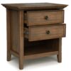 Amherst - Bedside Table - Rustic Natural Aged Brown - Image 4