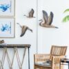 Reeds Migrating Bird Wall Decor, Home Decor For Living Room Dining Room Office Bedroom (Set of 3) - Brown - Image 5