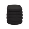 Fuji - Upholstered Oval Storage Bench - Ebony Black - Image 3