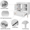 Bathroom Vanity Base Only, Solid Wood Frame, Bathroom Storage Cabinet With Doors And Drawers - White - Image 10