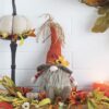 Sitting Gnome With Maple Leaf On Hat, For Holiday Harvest Festival Fall Festival & Thanksgiving Table Decorations (Set of 2) - Orange Multi - Image 3