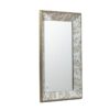 Antique Rectangle Mirror With Floral Accents, Mirrored Display Tray, Hanging Wall Mirror - Silver - Image 3
