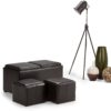 Avalon - 5 Piece Storage Ottoman - Tanners Brown - Image 8