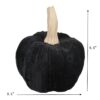 Velvet Pumpkin Large, For Holiday Halloween Decor (Set of 2) - Black - Image 5