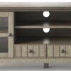 Acadian - TV Media Stand - Distressed Gray - Image 4