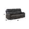 Hirah - Manual Recliner Sofa With Cupholder Function - Dark Gray - Image 5