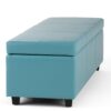 Avalon - Storage Ottoman Bench - Soft Blue - Image 6