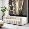 Eden - Modern Tufted Chesterfield Sofa - Cream - Image 4
