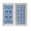 Hanging Sculptures, Modern Wall Art Decor (Set of 2) - White / Blue - Image 2