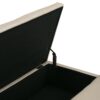 Dover - Square Coffee Table Storage Ottoman - Satin Cream - Image 5