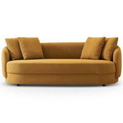 Dylan - Modern French Boucle Sofa - Dark Yellow