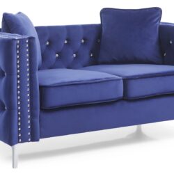 Chic Contemporary Loveseat - Blue