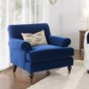 Alana Lawson - Accent Arm Chair Metal Casters - Navy Blue - Image 9