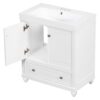 Bathroom Vanity With Sink, Combo, Cabinet With Doors And Drawer, Solid Frame And MDF Board - White - Image 14