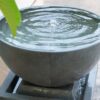 16.3" Polyresin Zen Bowl Water Fountain, Outdoor Bird Feeder / Bath Fountains, Relaxing Water Feature For Garden Lawn Backyard Porch - Gray - Image 5