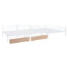 Full Over Twin & Twin Triple Bunk Bed With Drawers, Multi-Functional Frame With Desks And Shelves In The Middle - White - Image 4