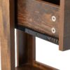 15.75" Rattan End Table With Drawer, Modern Nightstand, Side Table For Living Room, Bedroom - Rustic Brown - Image 18