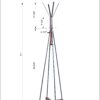 Reclaimed Wood And Metal Freestanding Coat Rack With Hooks Use In Bedroom, Living Room - Natural - Image 10