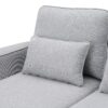4 Seater Modern Linen Sofa With Armrest Pockets And 4 Pillows, Minimalist Style Couch - Light Gray - Image 11