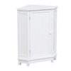 Bathroom Cabinet Triangle Corner Storage Cabinet With Adjustable Shelf Modern Style - White - Image 17