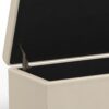 Avalon - Extra Large Storage Ottoman Bench - Satin Cream - Image 7