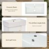 Modern Floating Bathroom Vanity With Ceramic Basin Perfect For Small Bathrooms, Right Side Storage - White - Image 13