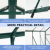 6X10Ft Polycarbonate Greenhouse Raised Base And Anchor Aluminum Heavy Duty Walk-In Greenhouses For Outdoor Backyard In All Season - Green - Image 8
