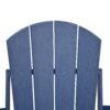 Folding Outdoor Adirondack Chair (Set of 2) And Table Set, Hdpe All-Weather Folding Fire Pit Chair, Ergonomic Design Patio Lawn Chair For Outside Deck Garden Backyardf Balcony - Navy Blue - Image 10