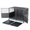 Heavy Duty Dog Crate - Silver Gray - Image 4