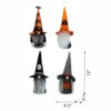 Halloween Gnome Decor (Set of 4) - Black / Gray / Orange - Image 19