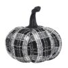 Light Plaid Pumpkin, For Holiday Halloween Decor - Black / White - Image 2