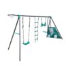 Interesting Four Function Swingset With Face To Face Metal Plastic Safe Swing Seat 550Lbs For Outdoor Playground For Age 3+ - Blackish Green - Image 6