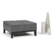 Dover - Square Coffee Table Storage Ottoman - Stone Gray - Image 9