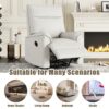 360° Swivel Upholstered Manual Recliner Chair Theater Recliner Sofa Nursery Glider Rocker For Living Room - Beige - Image 6