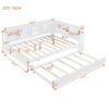 Wooden Full Size Daybed With Twin Size Trundle, Daybed With Storage Shelf And USB Charging Ports - White - Image 15