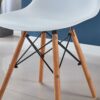 5 Pieces Dining Set, Table Cross Leg Mid-Century Dining Table For 4 - 6 People With Round MDF Table Top, Pedestal Dining Table, End Table Leisure Coffee Table - White - Image 3