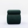 S-Shape Velvet Fabric Ottoman Makeup Stool Footstool - Dark Green - Image 13