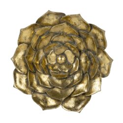 Succulent Wall Plaque Resin - Gold