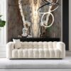 Eden - Modern Tufted Chesterfield Sofa - Cream - Image 5