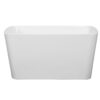 49'' Acrylic Freestanding Soaking Bathtub, Square-Shape Japanese Soaking Hot Tub, Sit-In Design With Chrome Overflow And Drain For Express Delivery 23Amazing-49 (W1920P179228) - Glossy White - Image 17