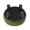Riley - Round Footstool Ottoman - Olive Green - Image 2
