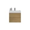 Alice - U040-Alice24-106 Bathroom Vanity With Sink, Large Storage Wall Mounted Floating Bathroom Vanity For Modern Bathroom - Oak / White - Image 4