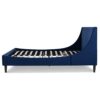 Aspen - Queen Vertical Tufted Headboard Platform Bed Set - Navy Blue - Image 2
