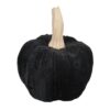 Velvet Pumpkin Large, For Holiday Halloween Decor (Set of 2) - Black - Image 6